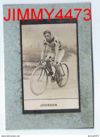 JOHNSON Coureur Cycliste Sur Piste Anglais - VINTAGE PORTRAIT - Taille 62 X 88 - Ciclismo