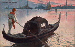 CPA - VENEZIA - Illustration Gondoliers  ... LOT 3 CP / Edition A.Scrocchi - Venezia (Venice)