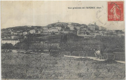 D 83. FAYENCE.  .    VUE GENERALE  CARTE ECRITE AN 1913 - Fayence