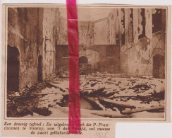 Venray - Uitgebrande Kerk Der Paters - Orig. Knipsel Coupure Tijdschrift Magazine - 1925 - Non Classés