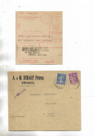 70 - Enveloppe à En-tête " A. & M. RENAHY Frères VESOUL "  Contenant Facture Et Mandat. Voir Les Scans - 1900 – 1949