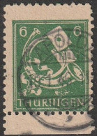 SBZ- Thüringen 1945, Mi. Nr. 95 AX Dw, Freimarke: 6 Pfg. Posthorn Und Brief.  Tagesstpl. APOLDA - Usati