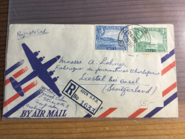 Aden R- Brief G.P.O. 1950 In Die Schweiz - Aden (1854-1963)
