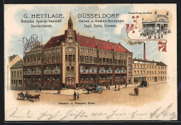 AK Düsseldorf, G. Hettlage, Grösstes Special-Geschäft Deutschlands, Ecke Kloster- U. Kreuzstrasse  - Duesseldorf