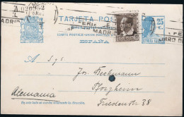 España - Entero Postal - Edi O 75+681 - Mat Rodillo "Madrid - Feria Del Libro" A Alemania - 1931-....