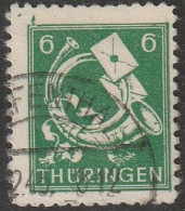 SBZ- Thüringen 1945, Mi. Nr. 95 AX Ax, Freimarke: 6 Pfg. Posthorn Und Brief.  Gestpl./used - Afgestempeld