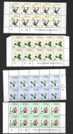 Nauru 1973 Pictorial Definitives Short Set Of 7 Set To 8c In Blocks Of 10 MNH , 6 Are Imprint & Plate Number Blocks - Nauru