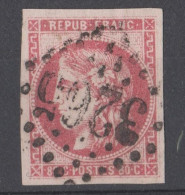 TBE/LUXE N°49 ROSE CLAIR CARMINE Signé SCHELLER Cote 550€ - 1870 Ausgabe Bordeaux