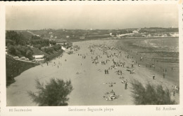 CPSM- SANTANDER - Sardinero. Secunda  Playa Desde Piquio - Ann.50*Ed. Arribas N° 80 * 2 Scans* TBE - Cantabrië (Santander)