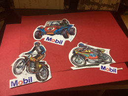 AUTOCOLLANT PUBLICITÉ MOBIL. ESSO. RTL  MOTUL. SOLEX. LOT De 9 - Aufkleber