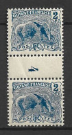 GUYANE - MILLESIMES - N°50  (1919) 2c Bleu - Unused Stamps