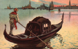 CPA - VENEZIA - Illustration Gondole  ... Edition A.Scrocchi. Milano - Venezia (Venedig)