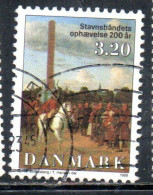 DANEMARK DANMARK DENMARK DANIMARCA 1988 LIBERTY MEMORIAL ABOLITION OF STAVNSBAAND 3.20k USED USATO OBLITERE' - Usati