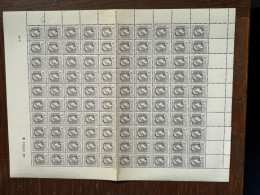 ALGERIE (RF) - MARIANNE -   N° Yt 209 ** EN FEUILLE DE 100 TIMBRES  (PLIÉ EN 2) - Unused Stamps