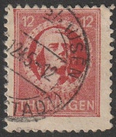 SBZ- Thüringen 1945, Mi. Nr. 97 AX Aa X, Freimarke: 12 Pfg. Friedrich Von Schiller.  Gestpl./used - Usados