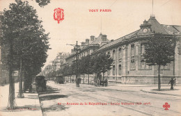 75 Paris 11e Tout Paris Avenue De La République Lycée Voltaire CPA - District 11