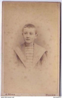 CARTE CDV - Portrait D'un Jeune Garçon, à Identifier - Tirage Aluminé 19ème - Taille 63 X 104 - Edit. A. WITZ Rouen - Anciennes (Av. 1900)