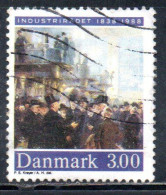 DANEMARK DANMARK DENMARK DANIMARCA 1988 PAINTING THE INDUSTRIALISTS BY P.S. KROYER 3k USED USATO OBLITERE' - Gebraucht
