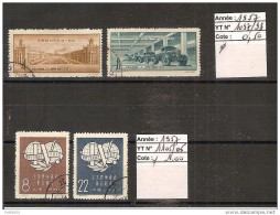 CHINE 1957 / Lot De4 T. Obliteres YT 1097/1098 Et 1105/1106  // Cote 2006 = 2.50 Euros - Usati