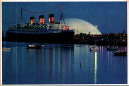 21-5-2024 (5 Z 45) USA (posted To Australia 1986) Queen Mary Cruise Ship In Long Beach - Steamers