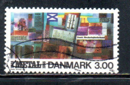 DANEMARK DANMARK DENMARK DANIMARCA 1988 DANISH METALWORKERS' UNION CENTENARY GLASS MOSAIC 3k USED USATO OBLITERE' - Gebruikt