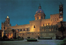 ITALIE - Palermo - Vue Sur La Cathédrale La Nuit - Vue Générale - Face à L'entrée - Carte Postale Ancienne - Palermo