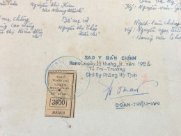 Viet Nam Suoth Old Documents That Have Children Authenticated(3$ Ha Noi 1951) PAPER Have Wedge QUALITY:GOOD 1-PCS Very R - Sammlungen
