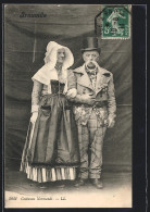 CPA Normandie, Costumes Normands, Altes Ehepaar In Volkstracht  - Unclassified