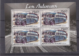 Transports - Autocars - Burundi - COB 2118 ** - Feuille Avec Bloc De 4 - Valeur 56,00 Euros - - Busses