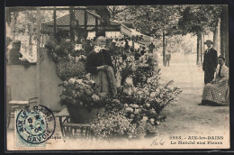 CPA Aix-les-Bains, Le Marché Aux Fleurs  - Aix Les Bains