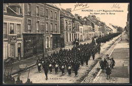 CPA Mamers, 115me Régiment D'Infanterie, Le Départ Pour La Revue  - Mamers