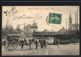 CPA Rosny-sur-Seine, Vue Sur L`Eglise Et Le Pays  - Rosny Sur Seine