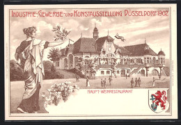 Lithographie Düsseldorf, Industrie-, Gewerbe- Und Kunstausstellung 1902, Haupt-Weinrestaurant  - Ausstellungen
