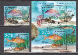 Bulgaria 2024 - EUROPA: Underwater Fauna And Flora, 2 V. + S/sh, Used - 2024