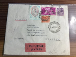 Italien Perfin  Express Brief In Die Schweiz - 1946-60: Oblitérés