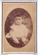 CARTE CDV - Portrait D'un Bébé à Identifier - Tirage Aluminé 19ème - Taille 63 X 104 - Edit. Pipaud Nantes - Alte (vor 1900)