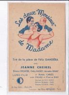 PUBLICITE : "Les Deux "monsieur" De Madame - Film - Cinema  - Très Bon état - Advertising