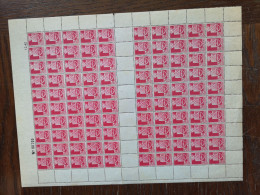 ALGERIE (RF) - BLASON -   N° Yt 180 ** EN FEUILLE DE 100 TIMBRES  (PLIÉ EN 2) - Unused Stamps