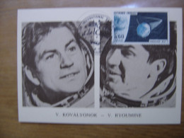 KOVALYONOK RYOUMIN Carte Maximum Cosmonaute ESPACE Salon De L'aéronautique Bourget - Collections