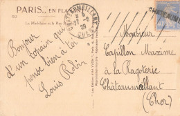 1929 Cachet Horizontal D' Annulation Oblitération Horizontale Chateaumeillant Cher 1929 - 1921-1960: Modern Tijdperk