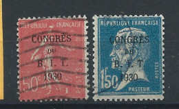 France N°264/65 Obl (FU) 1930 - Congrès Du B.I.T. - Gebruikt