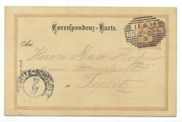 G/7. Steinschönau, 11.6.99 östl. Tetschen Gelegen, Mit Glasherstellung. Schlaggenwald, 12.7.98 - Briefkaarten