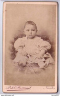 CARTE CDV - Portrait D'un Bébé à Identifier - Tirage Aluminé 19ème - Taille 63 X 104 - Edit. Petit Renaud Nantes - Alte (vor 1900)