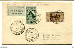 Posta Aerea "Garibaldi" Cent. 80 Su Aerogramma I° Giorno Di Emissione - Storia Postale