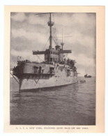 1900 - Iconographie - Battleship Uss New-York - Bateaux