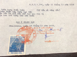 Viet Nam Suoth Old Documents That Have Children Authenticated(5$ Khanh Hoa 1958) PAPER Have Wedge QUALITY:GOOD 1-PCS Ver - Colecciones