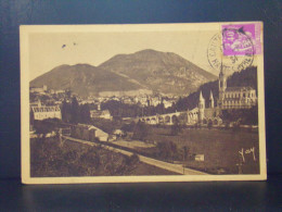 65542 . LOURDES . LA BASILIQUE ET LE PIC DU JER . N° 14 . OBLITEREE 1934 - Lourdes