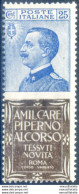 Regno. Pubblicitari. "Piperno" 25 C. 1924. - Other & Unclassified