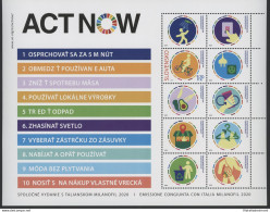 2020 Slovacchia, Act Now - Emissione Congiunta - Foglietto N. 105 - MNH** - Joint Issues