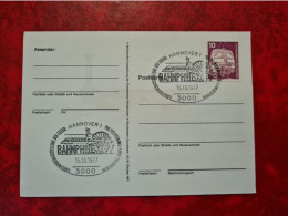 Lettre ALLEMAGNE 1977 HANNOVER CARTE BAHNPHILEX TIMBRE EUROPA - Other & Unclassified